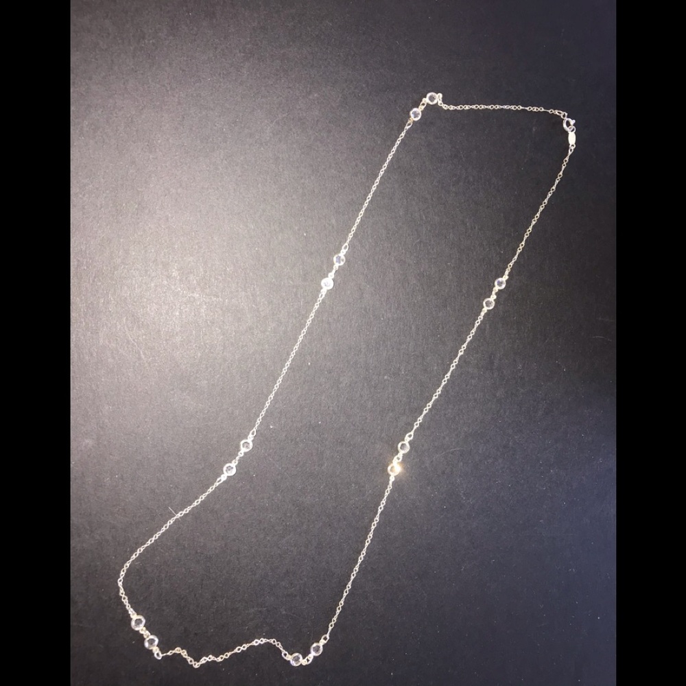 Silver chain with crystals